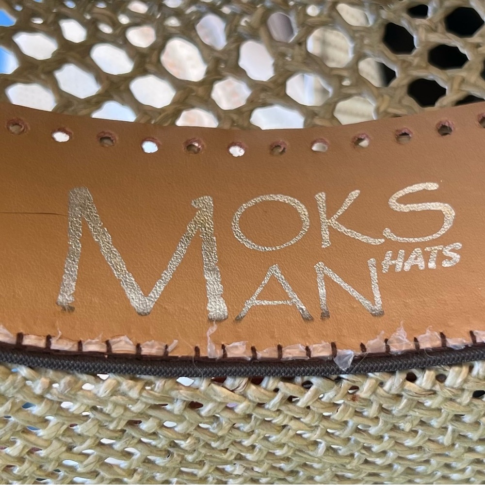 🤠 Moks Man Straw Cowboy / Cowgirl Hat With Decorative Leather Strap🤠 - Picture 10 of 12
